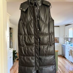 7 For All Mankind Black Leather Jacket